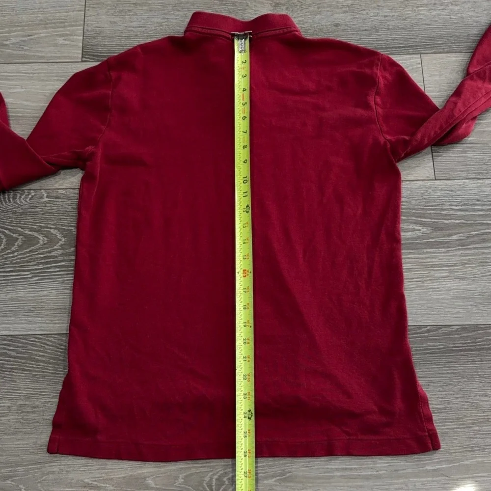 Polo Ralph Lauren‎ Men's Long Sleeve Red Custom Fit Polo Shirt Size Medium